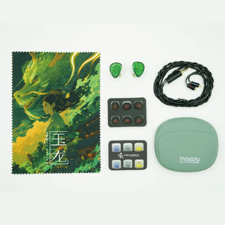 IEM Auriculares In-Ear TANGZU Wan’er SG2 Jade Dragon Edition | 10mm Dinámicos con Estuche de Silicona