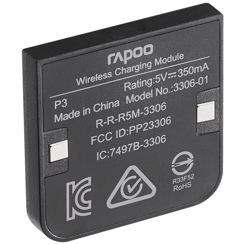 Rapoo P3 Módulo De Carga De Ratón Inalámbrico Compatible Con Protocolo De Carga Inalámbrica QI Para La Serie VT9PRO MT760 VT0