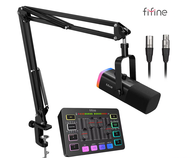 Kit De Audio Para Micrófono/Mezclador/Auriculares Para Retransmisión Am8/H9/Sc3 FIFINE