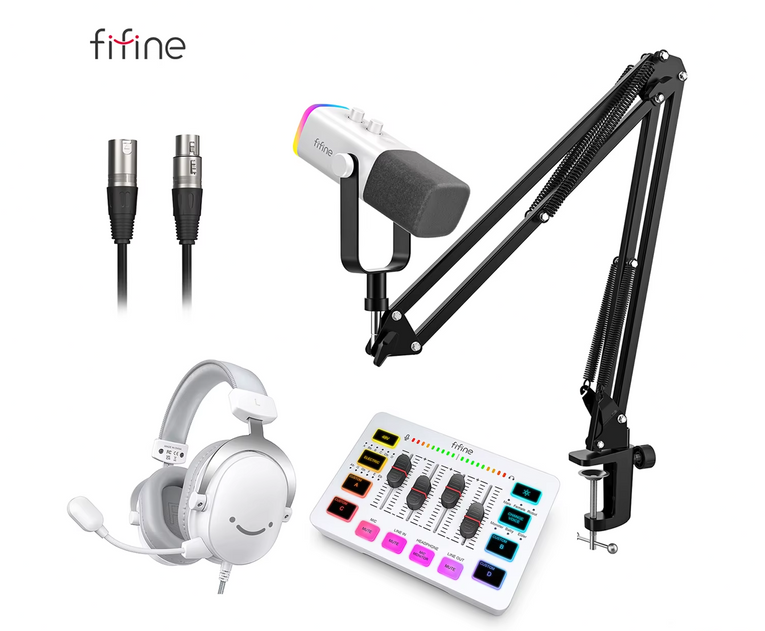 Kit De Audio Para Micrófono/Mezclador/Auriculares Para Retransmisión Am8/H9/Sc3 FIFINE