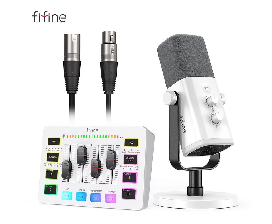 Kit De Audio Para Micrófono/Mezclador/Auriculares Para Retransmisión Am8/H9/Sc3 FIFINE