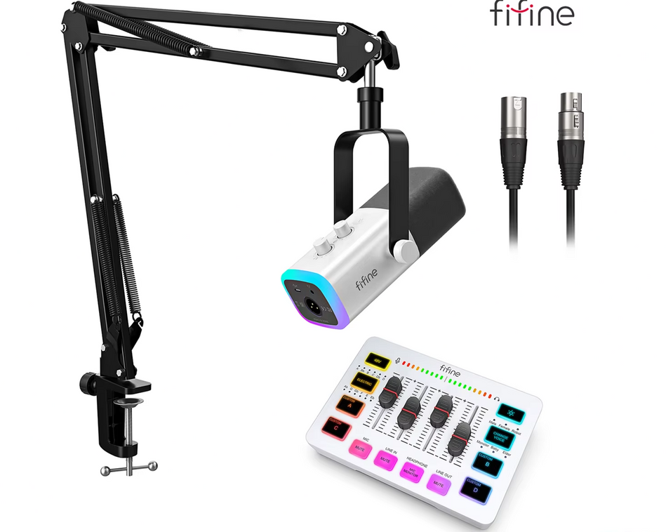 Kit De Audio Para Micrófono/Mezclador/Auriculares Para Retransmisión Am8/H9/Sc3 FIFINE