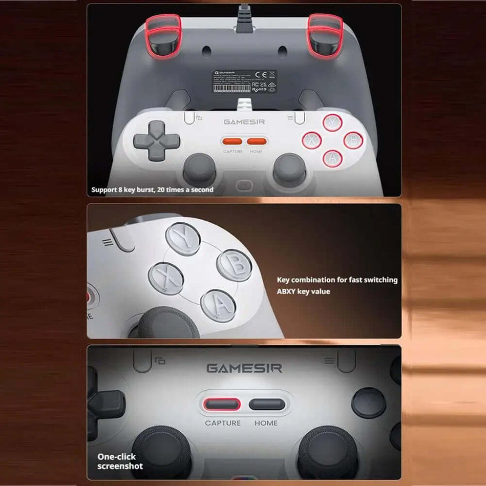 Gamesir T3 Lite Mando Con Cable De Efecto Hall Con Joystick Para Pc/Steam/Switch