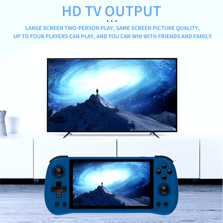 Powkiddy-Consola De Juegos Portátil X55, Dispositivo Retro De Código Abierto Con Pantalla IPS De 5,5 Pulgadas, 1280X720, RK3566