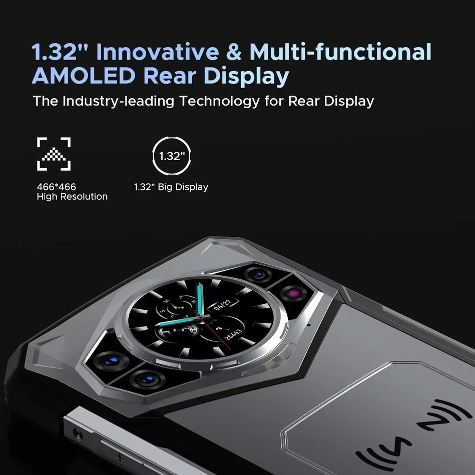 DOOGEE S200 5G Teléfono Resistente 6,72 "120Hz Pantalla 12GB RAM 256GB ROM 100MP AI Cámara Principal 10100Mah Android 14 NFC