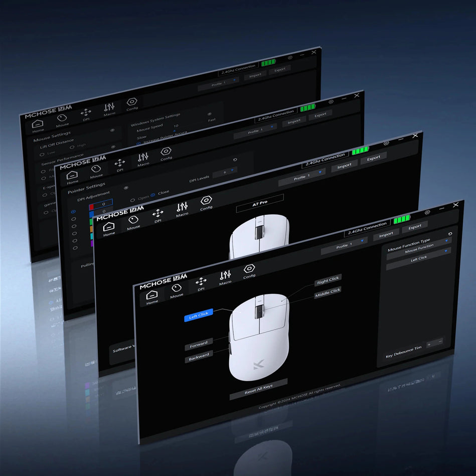 MCHOSE A7 Inalámbrico PAW3950