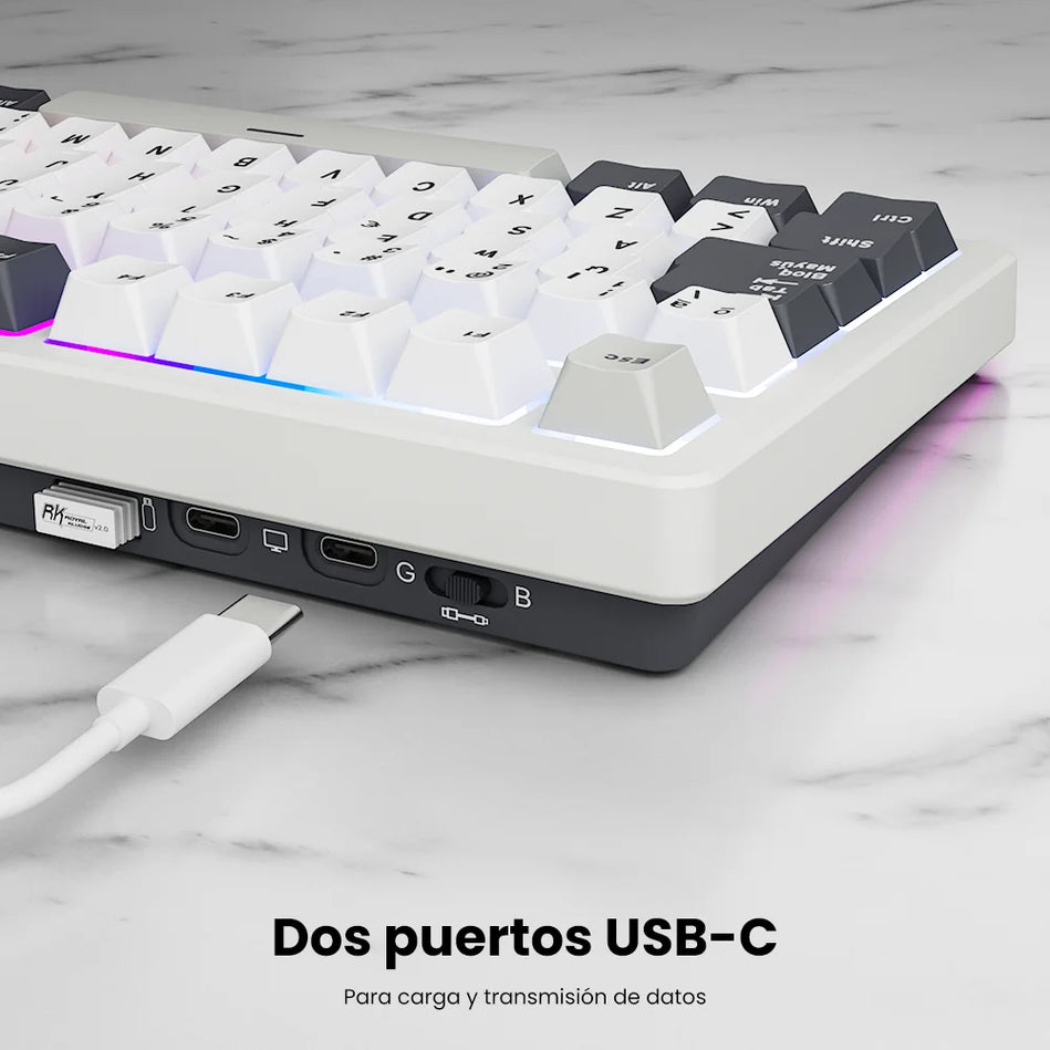 Teclado Mecánico RK ROYAL KLUDGE S85 TFT Color Screent, Modo Tri Inalámbrico, 85 Teclas, Teclado Para Gaming, Retroiluminado RGB