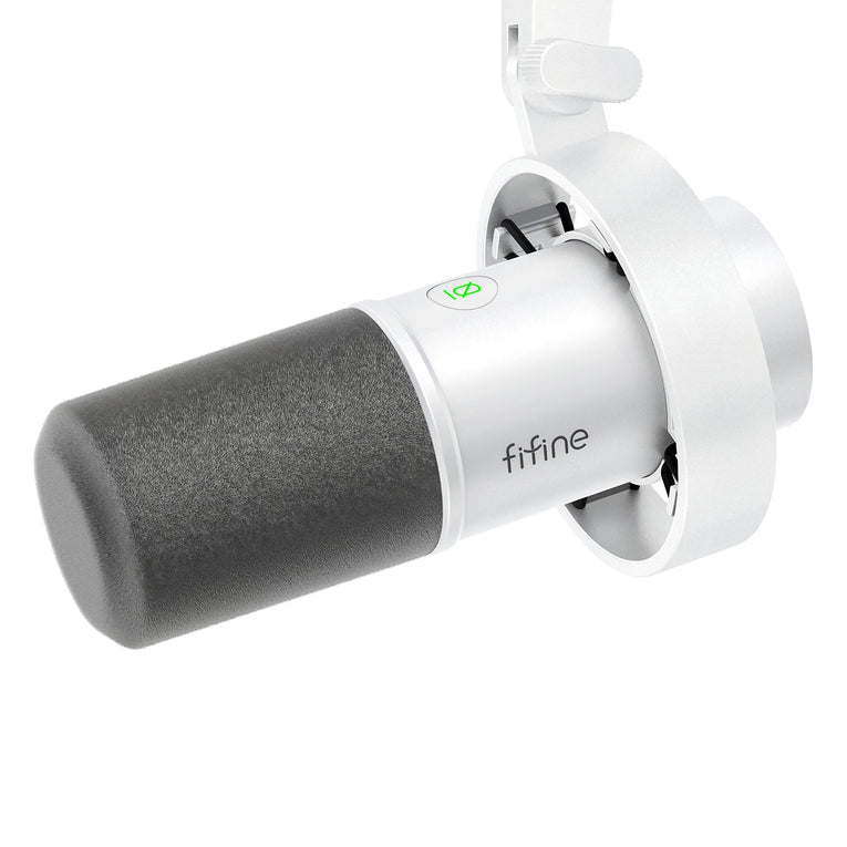 FIFINE K688 Micrófono Dinámico XLR Con Monitoreo En Tiempo Real, Transmisión USB, Con Perilla De Ganancia/Silencio Táctil