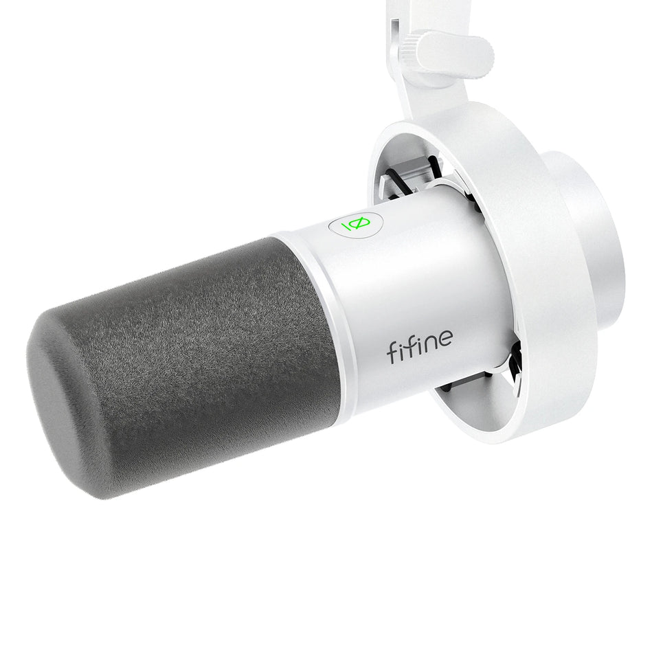 FIFINE K688 Micrófono Dinámico XLR Con Monitoreo En Tiempo Real, Transmisión USB, Con Perilla De Ganancia/Silencio Táctil