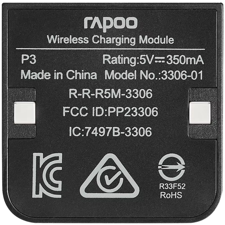 Rapoo P3 Módulo De Carga De Ratón Inalámbrico Compatible Con Protocolo De Carga Inalámbrica QI Para La Serie VT9PRO MT760 VT0