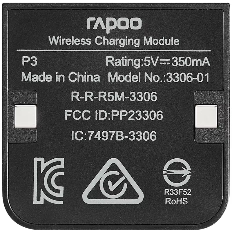 Rapoo P3 Módulo De Carga De Ratón Inalámbrico Compatible Con Protocolo De Carga Inalámbrica QI Para La Serie VT9PRO MT760 VT0