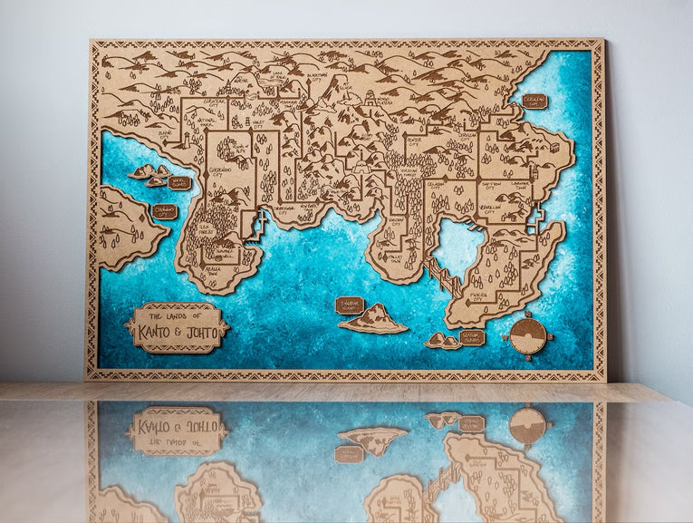 Mapa en madera de diferentes sagas - Miura Vault