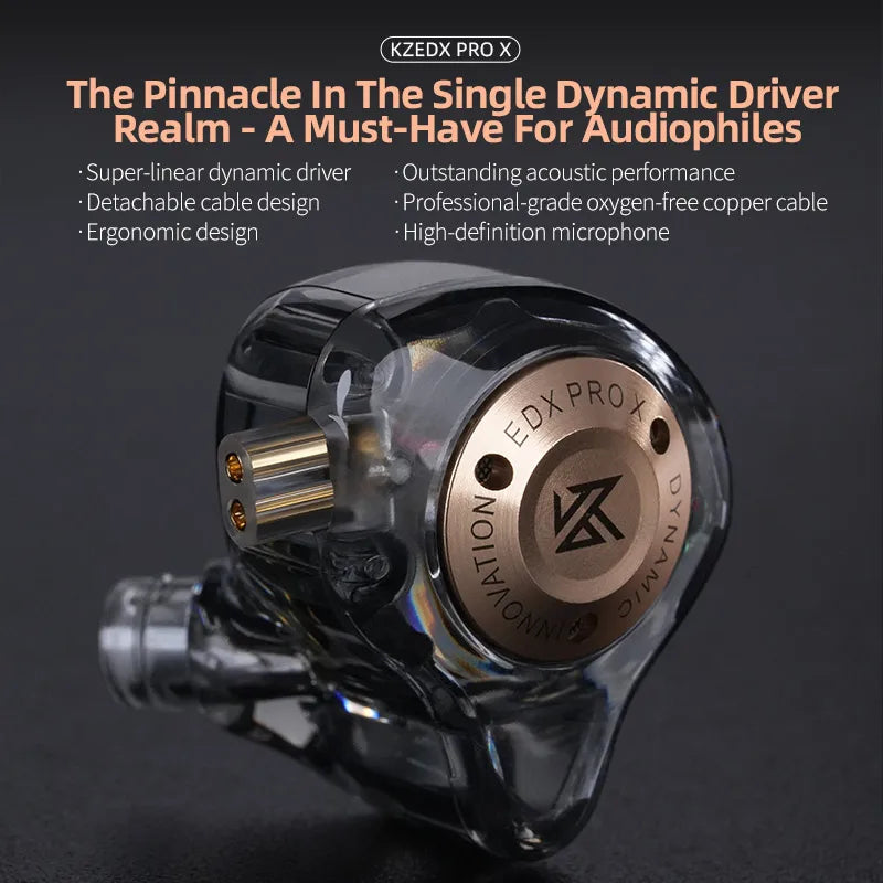 KZ EDX PRO X – Auriculares In-Ear HIFI con Graves Potentes y Diseño Deportivo