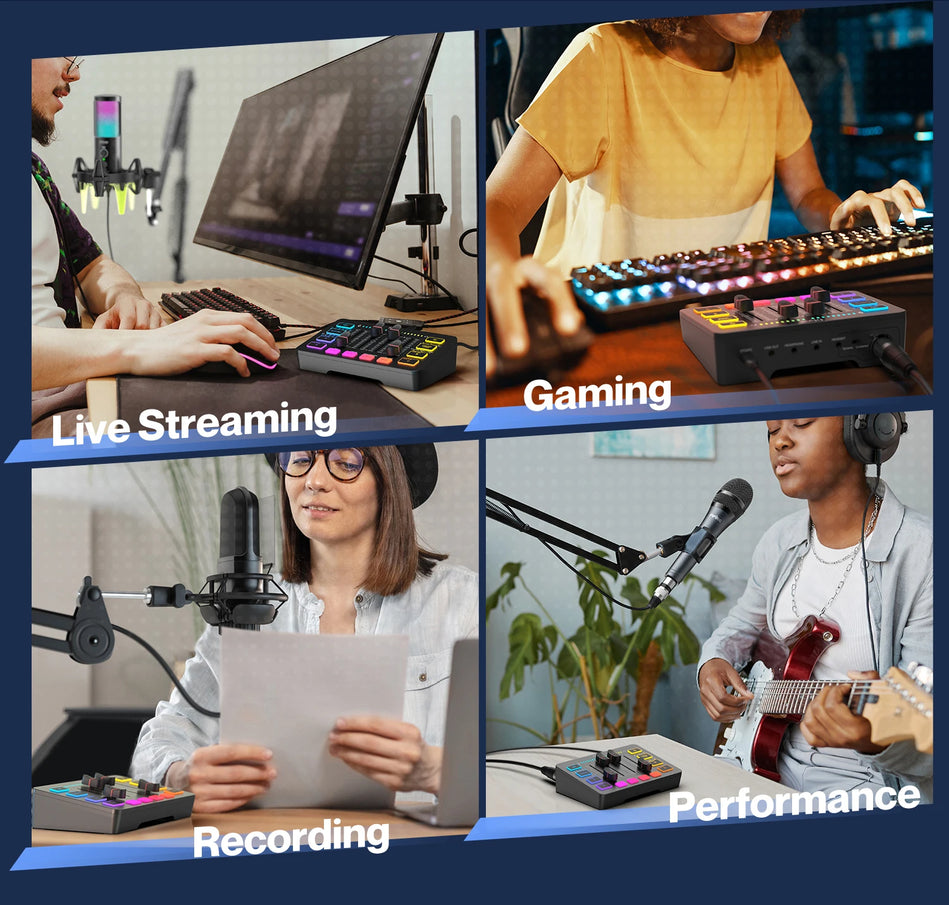 Mezclador De audio USB FIFINE Ampligame SC3