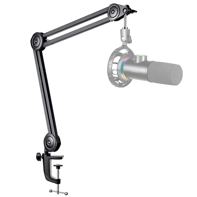 Fifine Soporte De Brazo De Micrófono Ajustable, Brazo De Alta Resistencia, Tijera De Suspensión, Para Grabación De Podcasting
