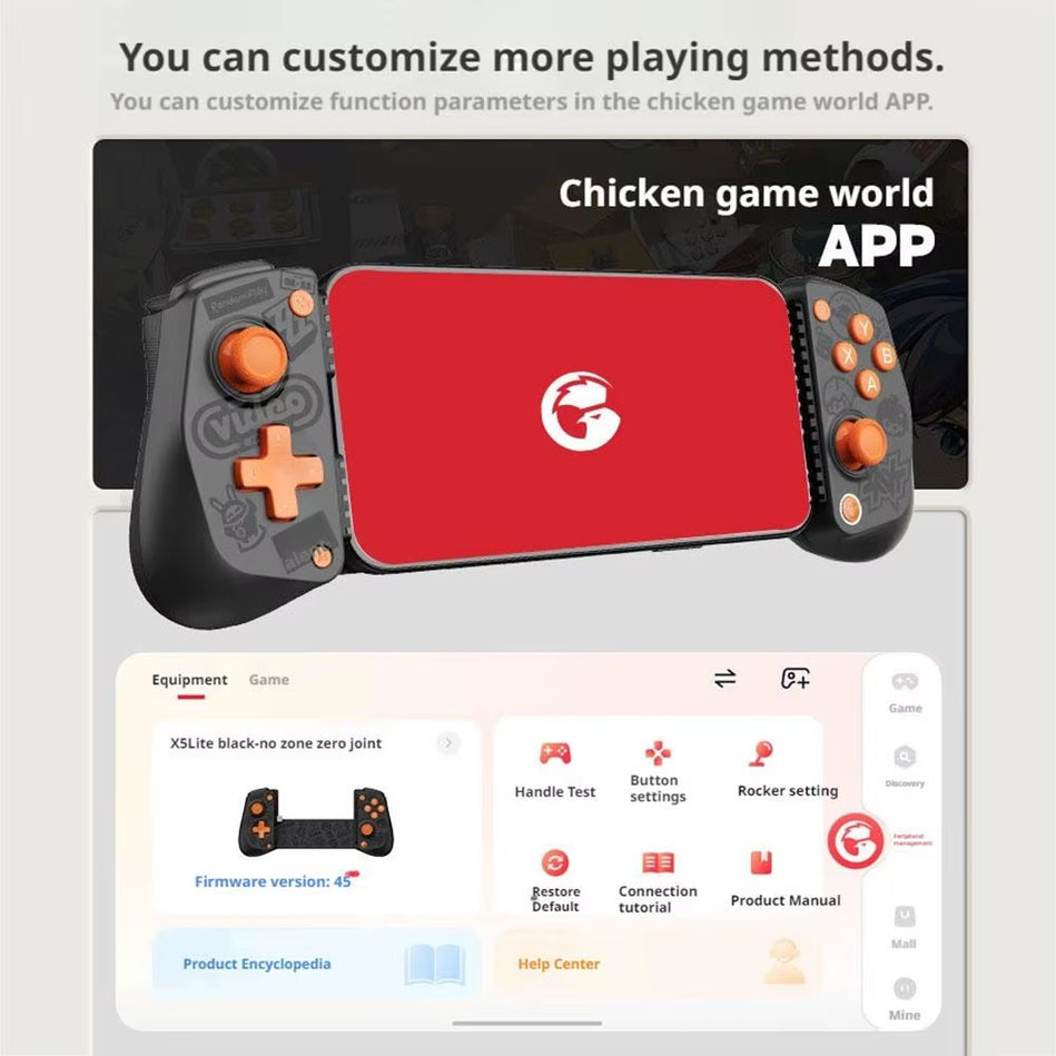 GameSir X5 Lite “Zenless Zone Zero” – Controlador Móvil USB-C Extensible para iOS/Android