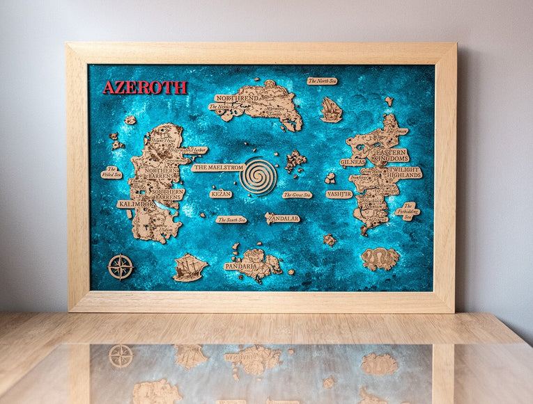 Mapa en madera de diferentes sagas - Miura Vault