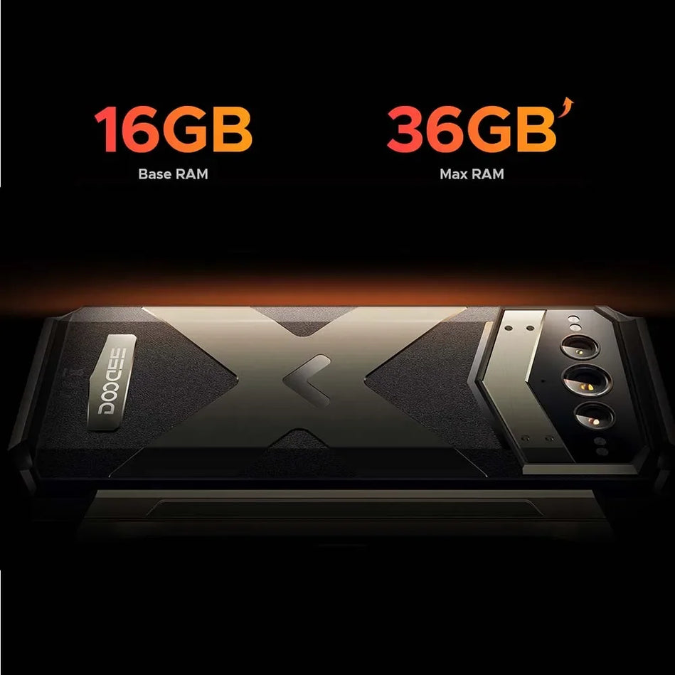 DOOGEE V Max plus Teléfono Resistente 22000Mah 36GB(16+20) 512GB 200MP Cámara Teléfono 6.58" 120Hz Dimensidad 7050 Android14