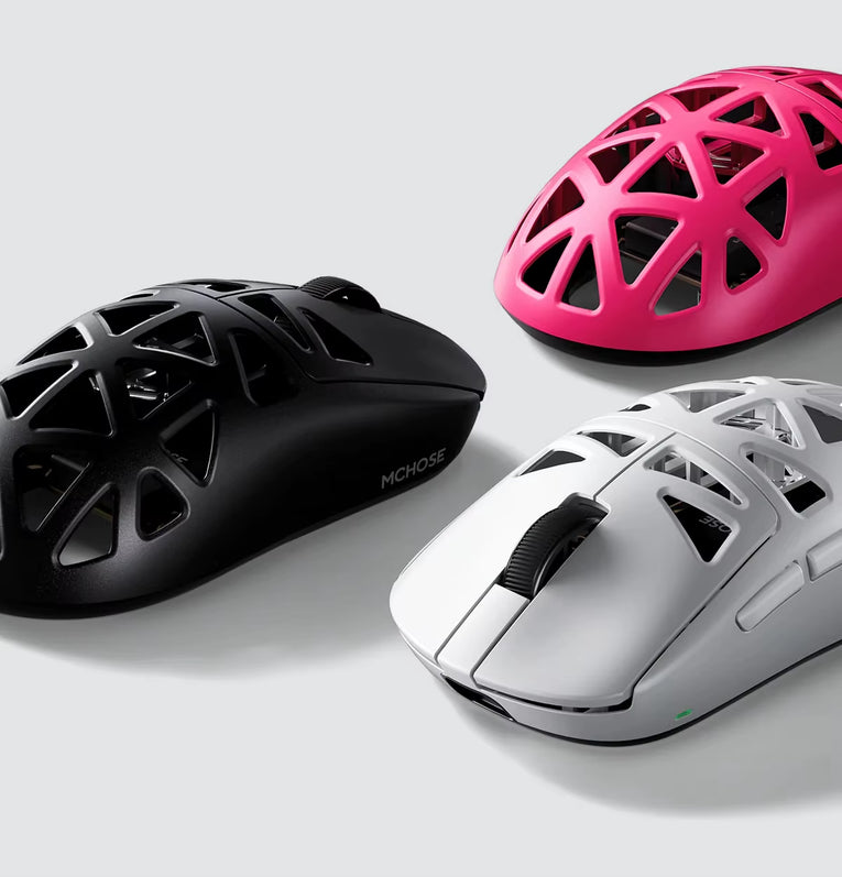 A7X Ultra Magnesium Alloy Wireless Gaming Mouse PAW3950 TI Sensor Omron Optical 8000Hz Ultra-High Polling Rate Macros