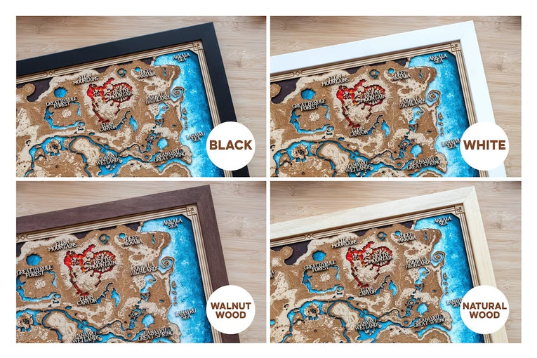 Mapa en madera de diferentes sagas - Miura Vault