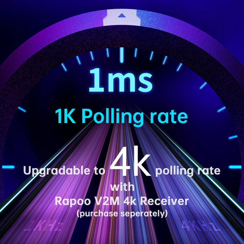 Rapoo VT9PRO - 68G Ratón Inalámbrico Ultraligero De Modo Dual Para Juegos Rendimiento De Grado Esports Sensor PAW3398 26000DPI