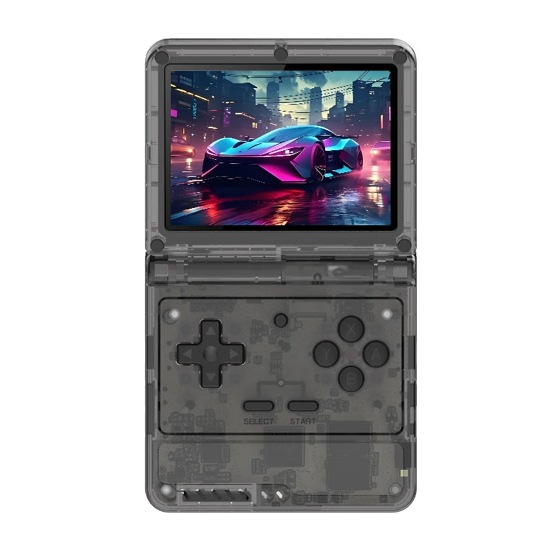 POWKIDDY V90S Retro Flip 3,5 Pulgadas Código Abierto 4:3 640*480 HD Pantalla IPS Consola De Juegos Portátil A133Plus Función De Vibración