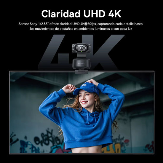 Cámara Web 4K EMEET PIXY Cámara De Vídeo De Seguimiento IA De Doble Cámara Con Sensor Sony Control y Enfoque Automático