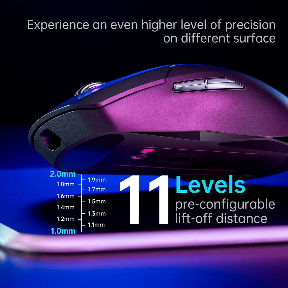 Rapoo VT9PRO - 68G Ratón Inalámbrico Ultraligero De Modo Dual Para Juegos Rendimiento De Grado Esports Sensor PAW3398 26000DPI