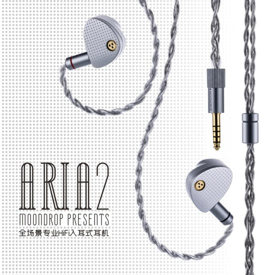 Moondrop Aria 2 | Auriculares In-Ear Hi-Fi con Cable Desmontable 0,78 mm – 3,5/4,4 mm