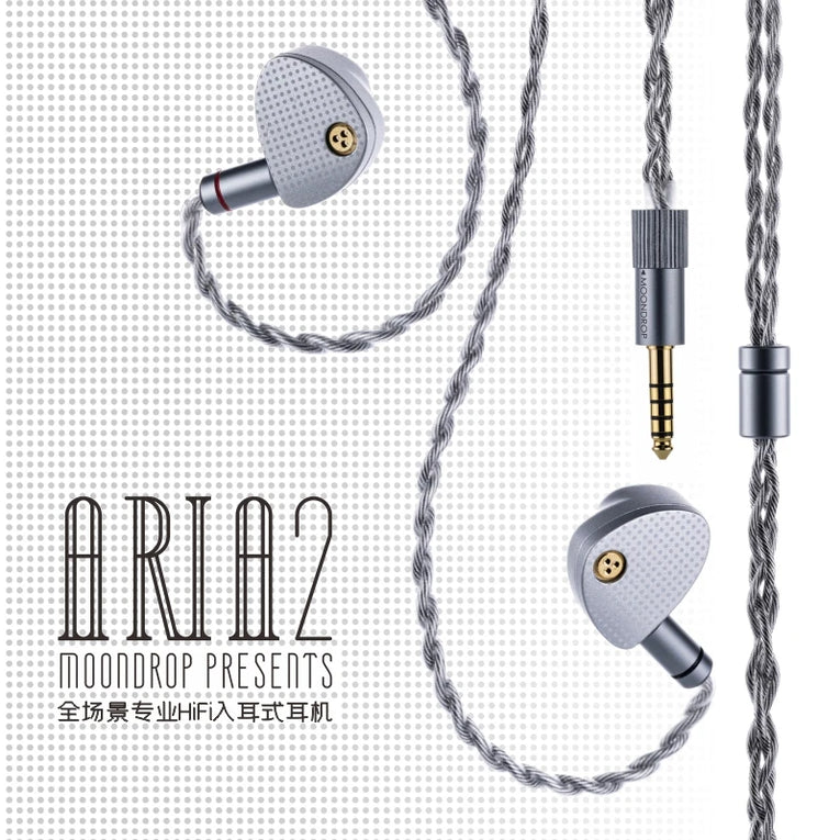 Moondrop Aria 2 | Auriculares In-Ear Hi-Fi con Cable Desmontable 0,78 mm – 3,5/4,4 mm
