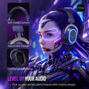 FIFINE H13 Auriculares Gaming RGB con Sonido Envolvente 7.1 y Micrófono Desmontable para PC, PS4 y PS5