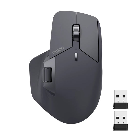 Rapoo MT760 Ratón Inalámbrico Recargable Multimodo Ergonómico 4000 DPI Compatible Con Hasta 4 Dispositivos Ratón Bluetooth