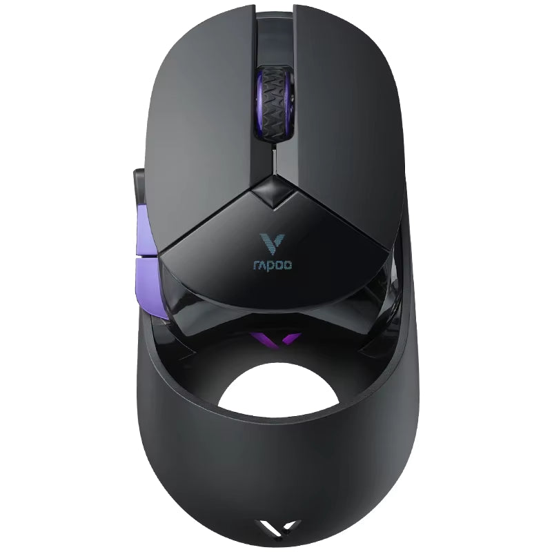 Rapoo-Ratón Inalámbrico Con Cable VT960PRO Para Juegos, Dispositivo Con Sensor PAW3395, Pantalla OLED De 26000 DPI, 9 Botones Programables, Memoria a Bordo, Color Negro