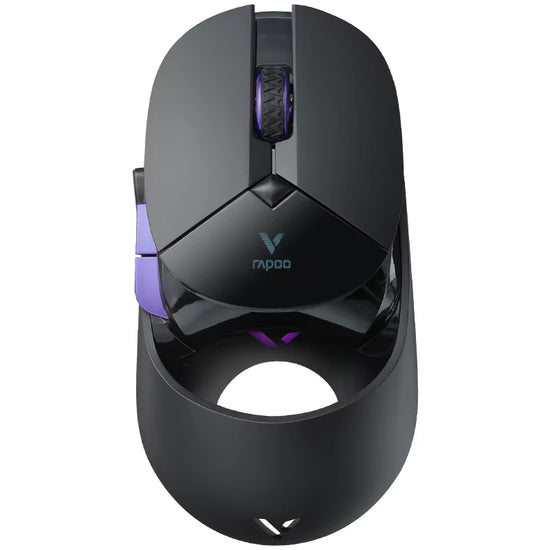 Rapoo-Ratón Inalámbrico Con Cable VT960PRO Para Juegos, Dispositivo Con Sensor PAW3395, Pantalla OLED De 26000 DPI, 9 Botones Programables, Memoria a Bordo, Color Negro