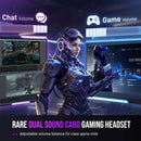 FIFINE H13 Auriculares Gaming RGB con Sonido Envolvente 7.1 y Micrófono Desmontable para PC, PS4 y PS5