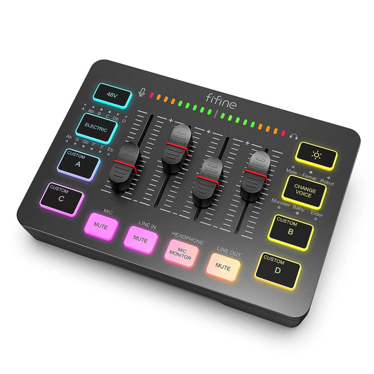 Mixer de áudio para jogos FIFINE