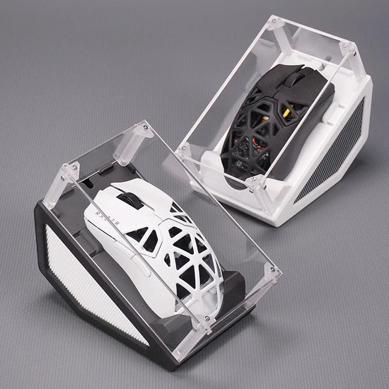 Caja de presentación y almacenamiento a prueba de polvo para ratón – Vitrina acrílica con impresión 3D