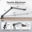 Fifine Soporte De Brazo De Micrófono Ajustable, Brazo De Alta Resistencia, Tijera De Suspensión, Para Grabación De Podcasting