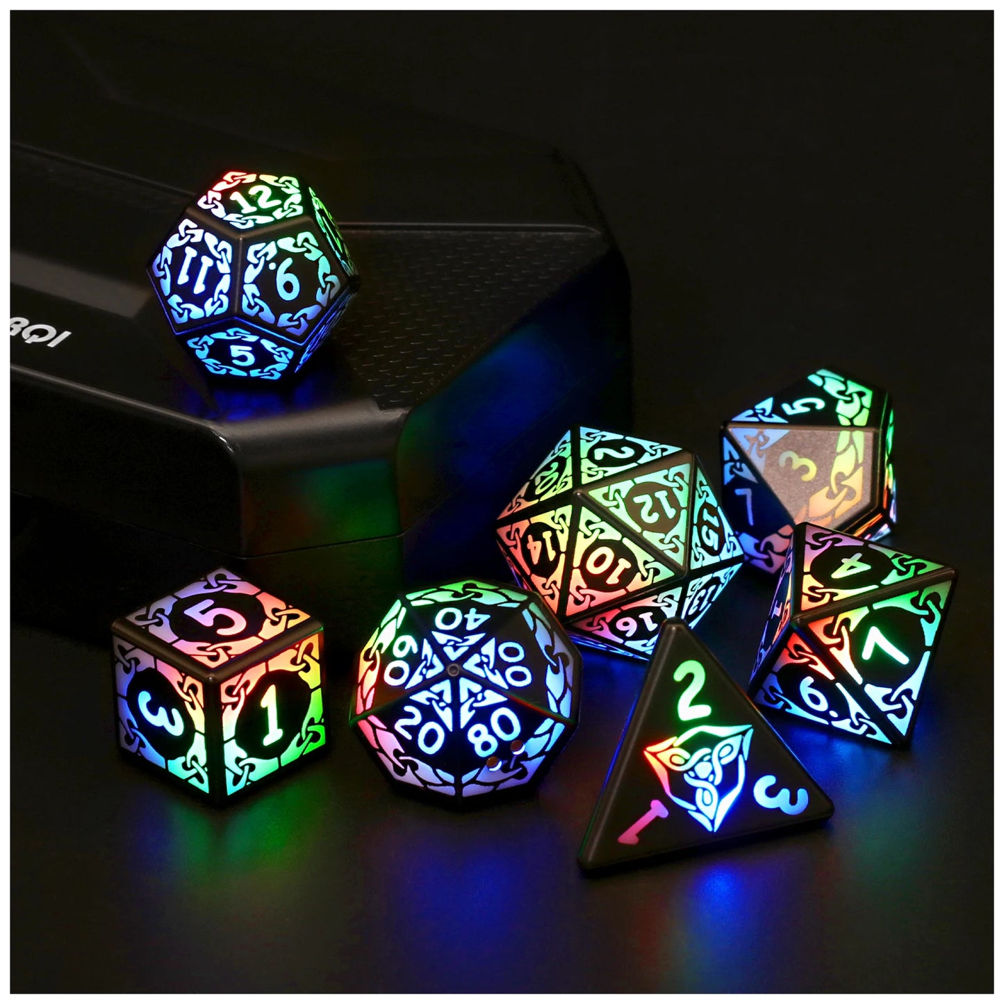 Set de dados LED DND recargables