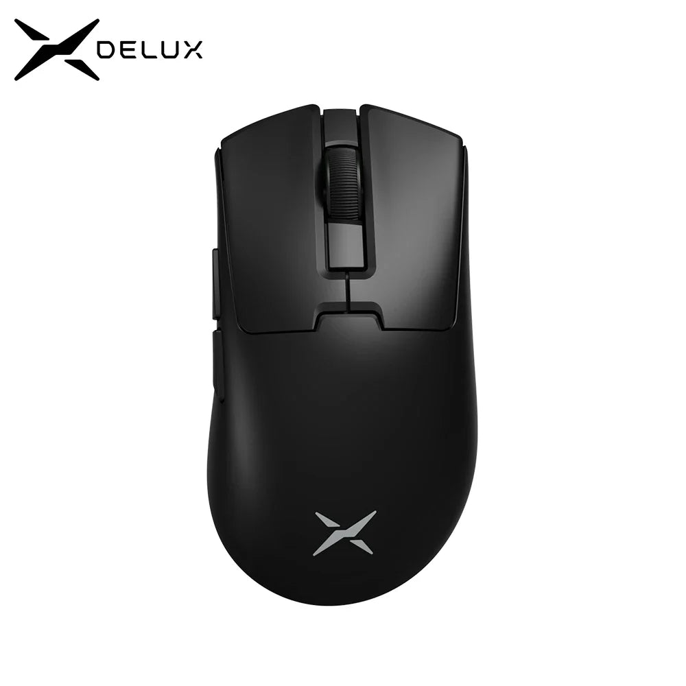 Delux M900Mini PRO - Ratón Inalámbrico Gaming  Ergonómico, Ultraligero, 40G, PAW3395, 8K Hz, Para Manos Medianas a Pequeñas