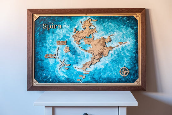 Mapa en madera de diferentes sagas - Miura Vault