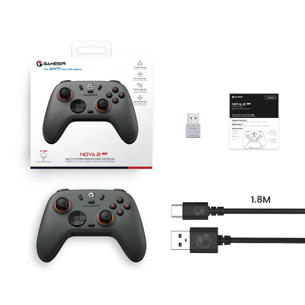 Gamesir Nova 2 Lite Mando Para PC Nintendo Switch 2 Controlador Inalámbrico Hall Trigger Mecánico