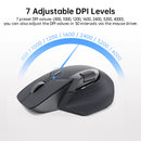 Rapoo MT760 Ratón Inalámbrico Recargable Multimodo Ergonómico 4000 DPI Compatible Con Hasta 4 Dispositivos Ratón Bluetooth