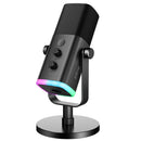 Fifine-Micrófono Dinámico USB/XLR Con Botón De Silencio Táctil, Conector De Auriculares, Controles De E/S, Para PC, Mezclador De PS5/4, Amplificador De Micrófono Para Juegos AM8