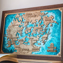 Mapa en madera de diferentes sagas - Miura Vault