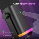 Fifine-Micrófono Dinámico USB/XLR Con Botón De Silencio Táctil, Conector De Auriculares, Controles De E/S, Para PC, Mezclador De PS5/4, Amplificador De Micrófono Para Juegos AM8