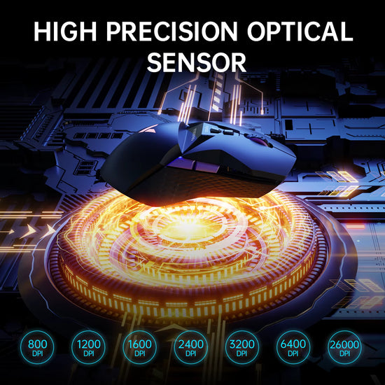 Rapoo VT950PRO Inalámbrico/Con Cable 2,4 Ghz Ergonómico Óptico 26000DPI RGB Ratón Para Juegos PAW3395 Sensor Compatible Con Carga Inalámbrica Qi