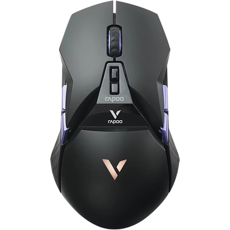Rapoo VT950PRO Inalámbrico/Con Cable 2,4 Ghz Ergonómico Óptico 26000DPI RGB Ratón Para Juegos PAW3395 Sensor Compatible Con Carga Inalámbrica Qi