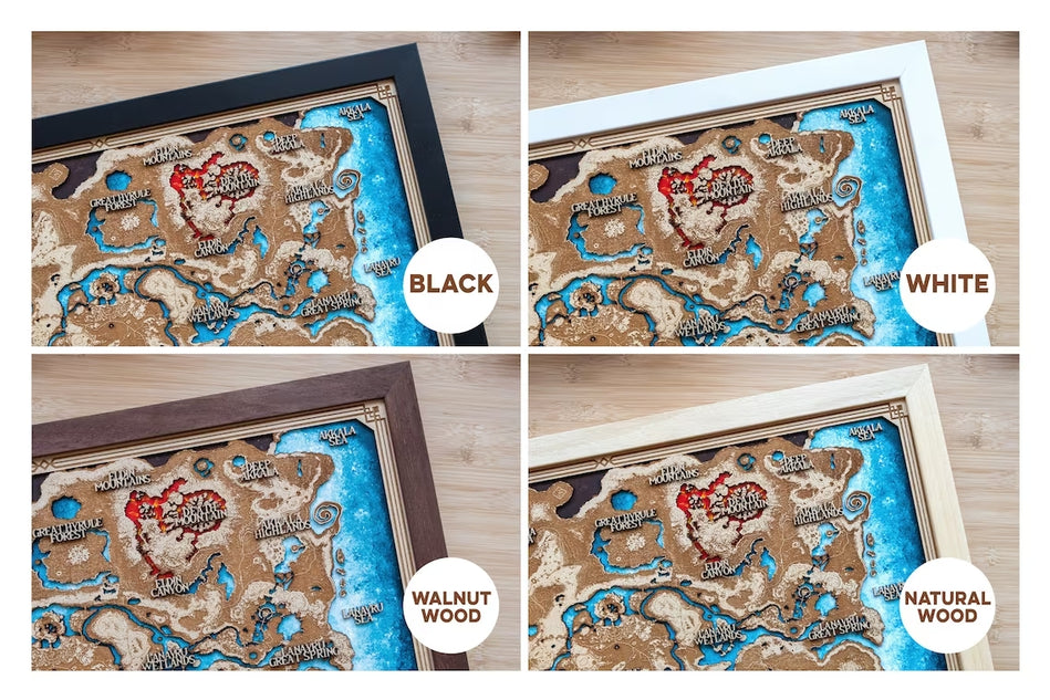 Mapa en madera de diferentes sagas - Miura Vault
