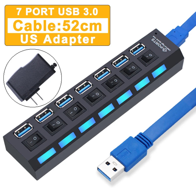 USB Hub 2.0/3.0 con o sin alimentación externa